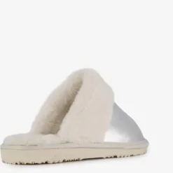Thu!s Dames sloffen met imitatiebont zilver Discount
