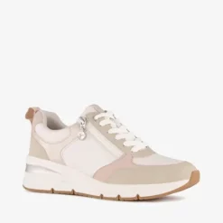 Tamaris Dames sneakers beige wit Best