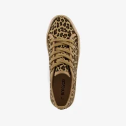Blue Box Dames sneakers met jute en panterprint Best