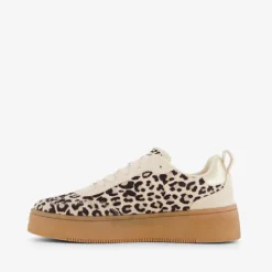 Blue Box Dames sneakers met luipaardprint beige Hot