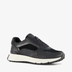 Blue Box Dames sneakers met slangenprint details zwart Sale