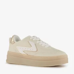 Blue Box Dames sneakers plateauzool beige goud Discount