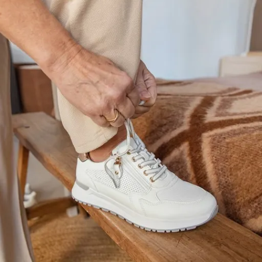 Natuform Dames sneakers wit grijs