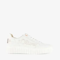 s.Oliver Dames sneakers wit rosé Hot