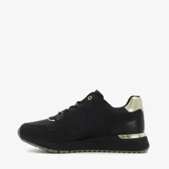 Blue Box Dames sneakers zwart metallic goud