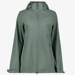 Kjelvik Dames softshell jas groen New