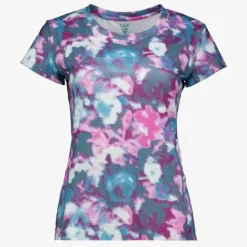 Osaga Dames sport T-shirt met print roze blauw