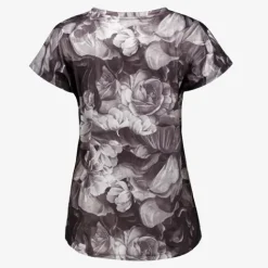 Osaga Dames sport T-shirt zwart bloemenprint Online