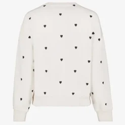 TwoDay Dames sweater beige met hartjes New