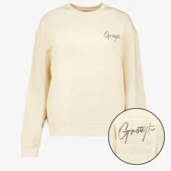 TwoDay Dames sweater met backprint beige