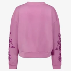 TwoDay Dames sweater met geborduurde mouwen roze Best