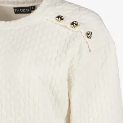 TwoDay Dames sweater met sierknopen beige Hot
