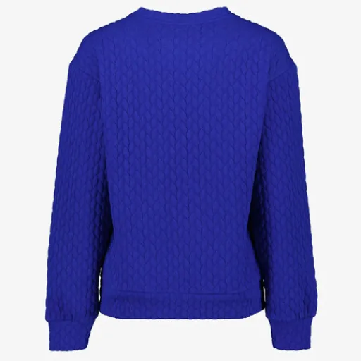 TwoDay Dames sweater met sierknopen blauw Discount