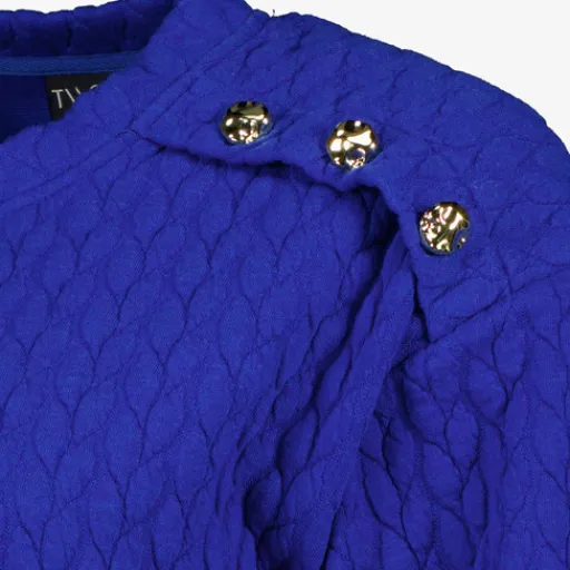 TwoDay Dames sweater met sierknopen blauw Discount