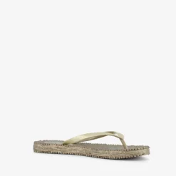 Supercracks Dames teenslippers goud Outlet