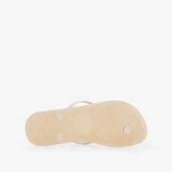 Copacabana Dames teenslippers met bloemen beige Hot