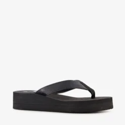 Scapino Dames teenslippers met sleehak zwart Clearance