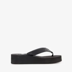 Scapino Dames teenslippers met sleehak zwart Clearance