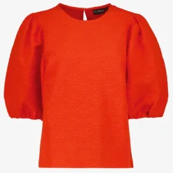 TwoDay Dames top met pofmouwen rood Hot