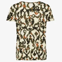 TwoDay Dames top met print beige groen