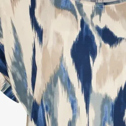 TwoDay Dames top met print beige blauw Hot