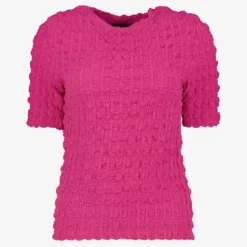 TwoDay Dames top met structuur roze Discount