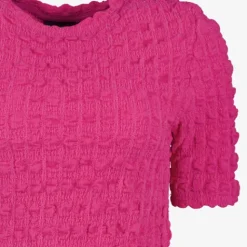 TwoDay Dames top met structuur roze Discount
