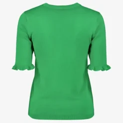 TwoDay Dames trui met halflange mouw groen Hot