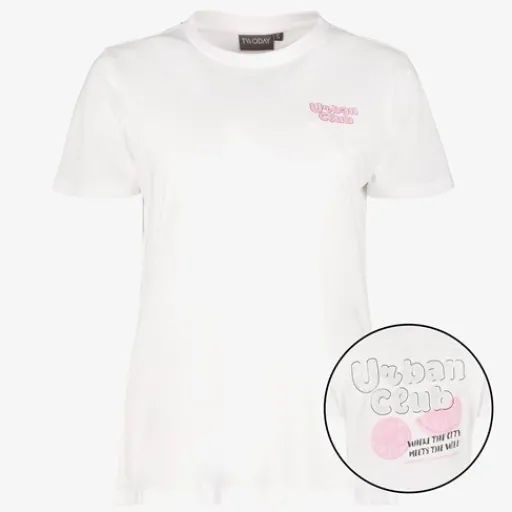 TwoDay Dames T-shirt met backprint wit Discount