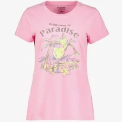 TwoDay Dames T-shirt met cocktail roze