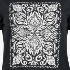 TwoDay Dames T-shirt met mandala opdruk donkerblauw Sale