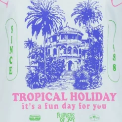 TwoDay Dames T-shirt met opdruk lichtblauw Clearance