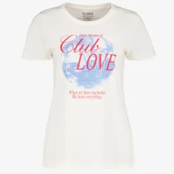 TwoDay Dames T-shirt met opdruk wit Hot