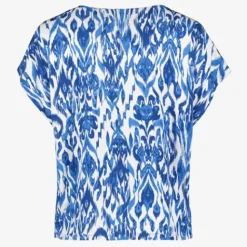 TwoDay Dames T-shirt met print blauw wit Hot