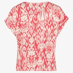 TwoDay Dames T-shirt met print roze wit Clearance