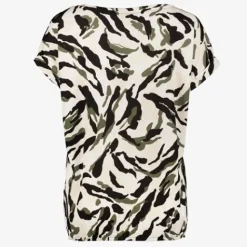 TwoDay Dames T-shirt met print zwart groen