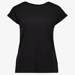 TwoDay Dames T-shirt met structuur zwart Sale