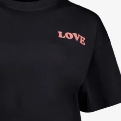 TwoDay Dames T-shit met backprint zwart roze Discount