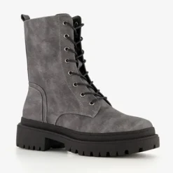 Blue Box Dames veterboots grijs Sale