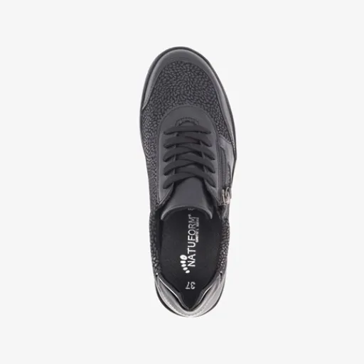 Natuform Dames veterschoenen zwart Sale