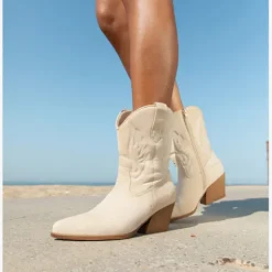 Blue Box Dames western laarzen beige