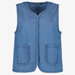TwoDay Denim dames gilet blauw Clearance