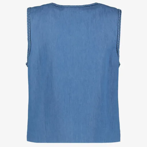 TwoDay Denim dames gilet blauw Clearance