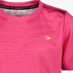Dutchy Dry kinder voetbal T-shirt roze zwart Hot