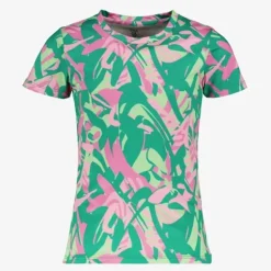 Osaga Dry meisjes sport T-shirt met print groen New