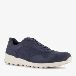 Ecco leren heren sneakers donkerblauw Hot
