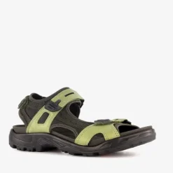 Ecco Off Road leren heren sandalen groen zwart
