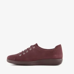 Ecco Soft 2.0 Classic leren dames sneakers rood Outlet
