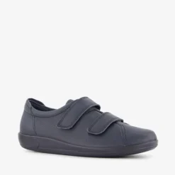 Ecco Soft 2.0 Classic leren dames sneakers met klittenband blauw Online