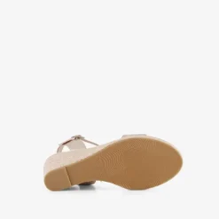 Tamaris Espadrilles met sleehak metallic goud Hot